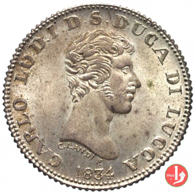 1 Lira 1834 (Lucca)