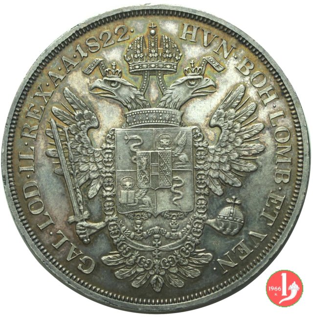 scudo nuovo da 6 lire 1822 (Milano)