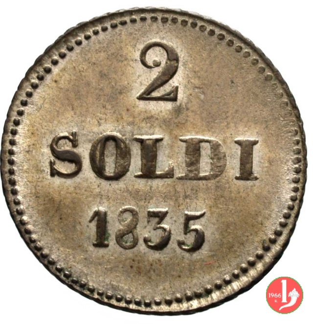 2 Soldi 1835 (Lucca)