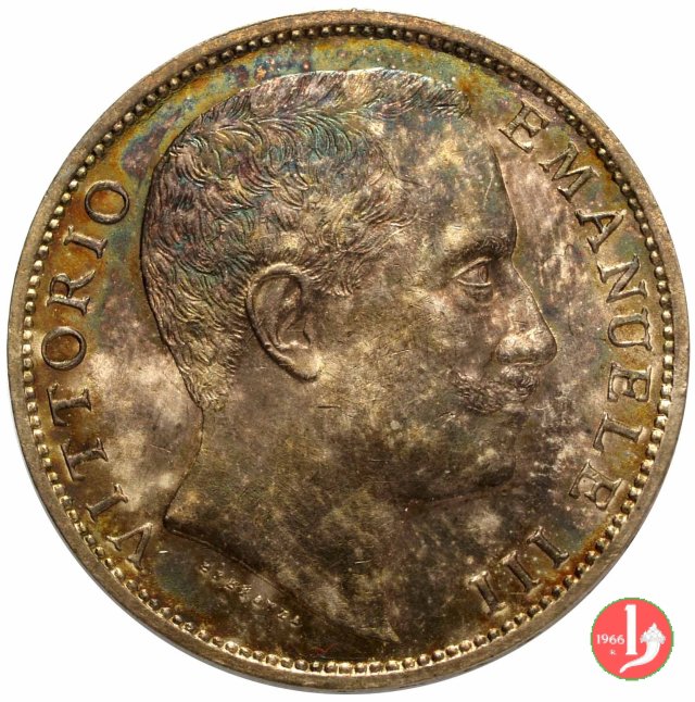 2 lire aquila sabauda 1907 (Roma)