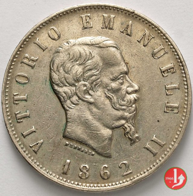 2 lire stemma 1862 (Napoli)