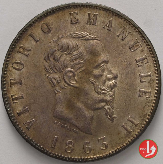 2 lire stemma 1863 (Napoli)