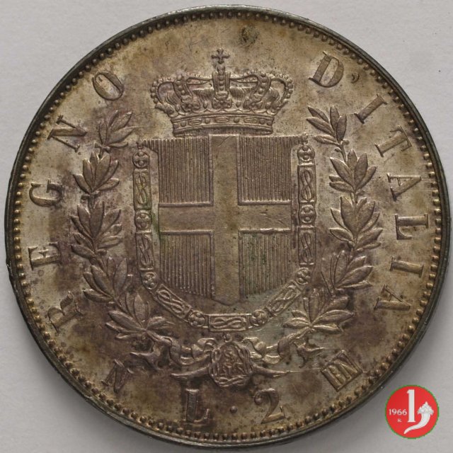 2 lire stemma 1863 (Napoli)