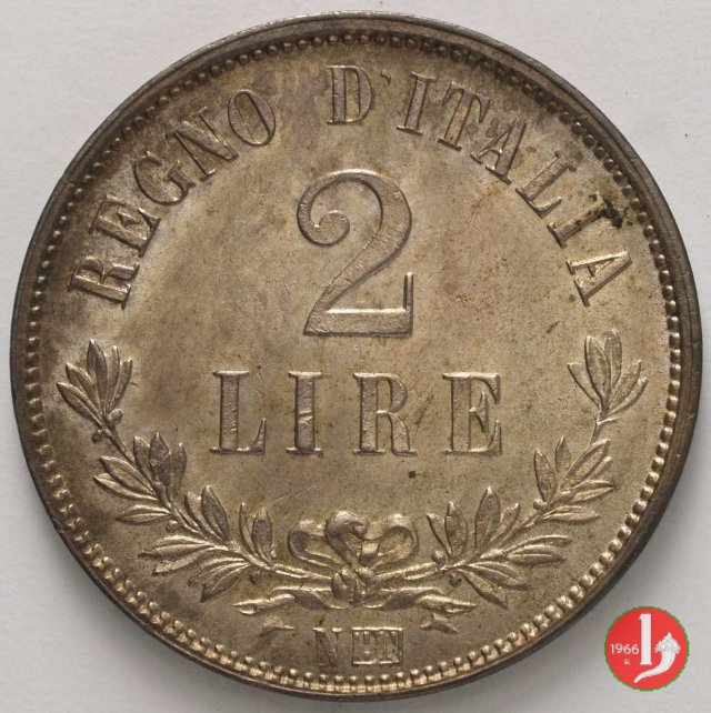 2 lire valore 1863 (Napoli)