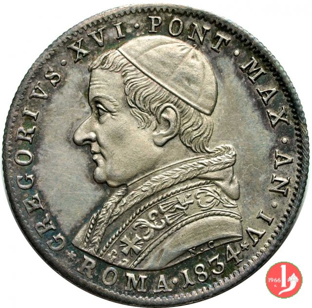 30 Baiocchi (Testone) 1834 (Roma)