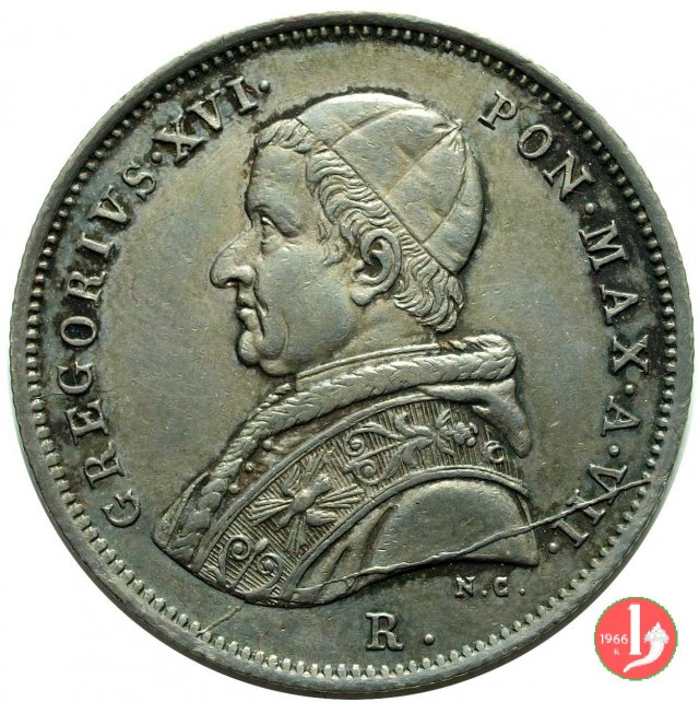 30 Baiocchi (Testone) 1837 (Roma)