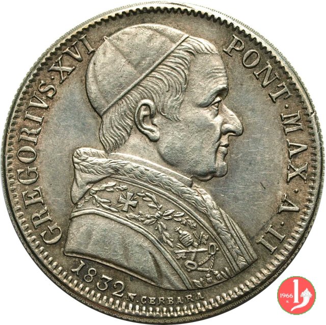 50 Baiocchi (Mezzo Scudo Romano) 1832 (Bologna)