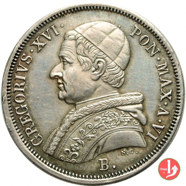 50 Baiocchi (Mezzo Scudo Romano) 1836 (Bologna)