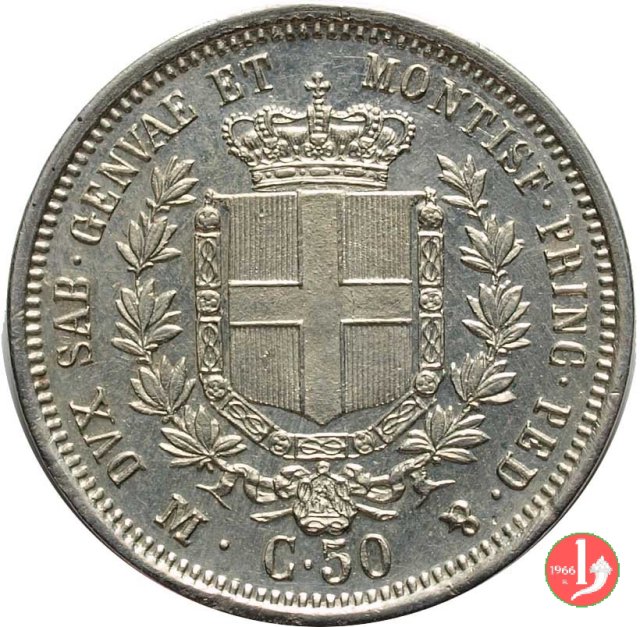 50 centesimi 1860 (Milano)