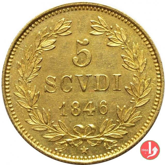 5 Scudi 1846 (Bologna)