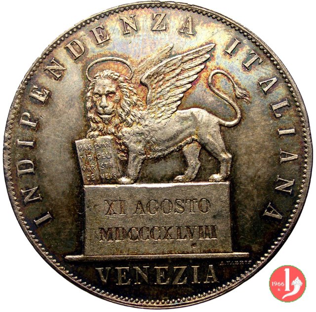 5 lire 11 agosto 1848 1848 (Venezia)