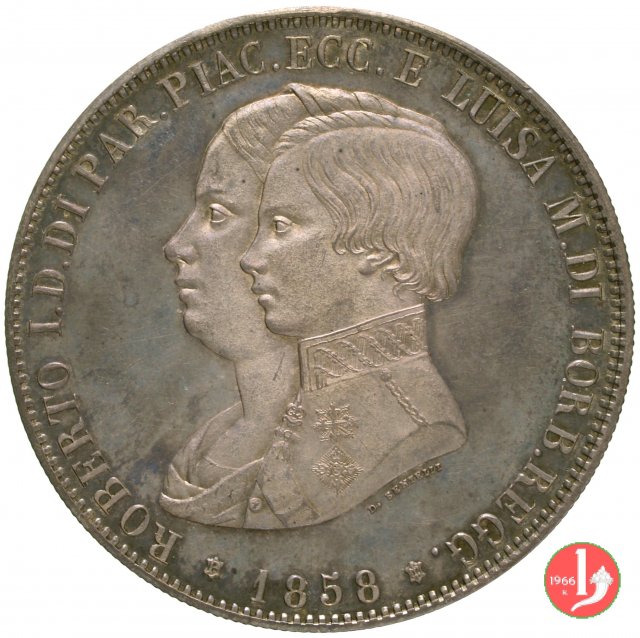 5 lire o Scudo 1858 (Parma)