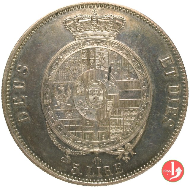 5 lire o Scudo 1858 (Parma)