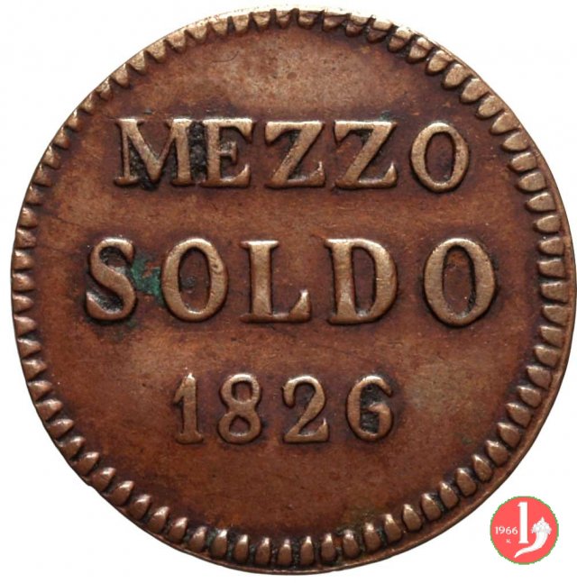 Mezzo Soldo 1826 (Lucca)