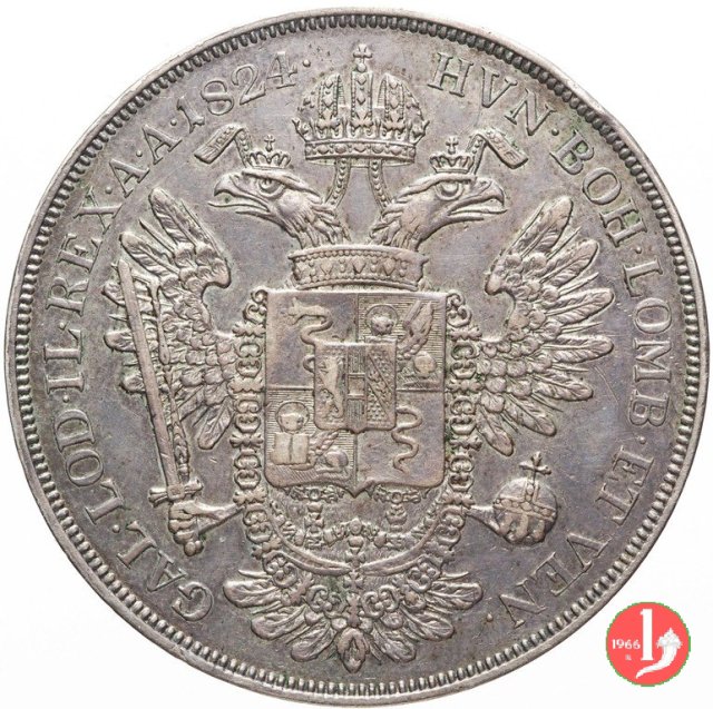 scudo nuovo da 6 lire 1824 (Venezia)