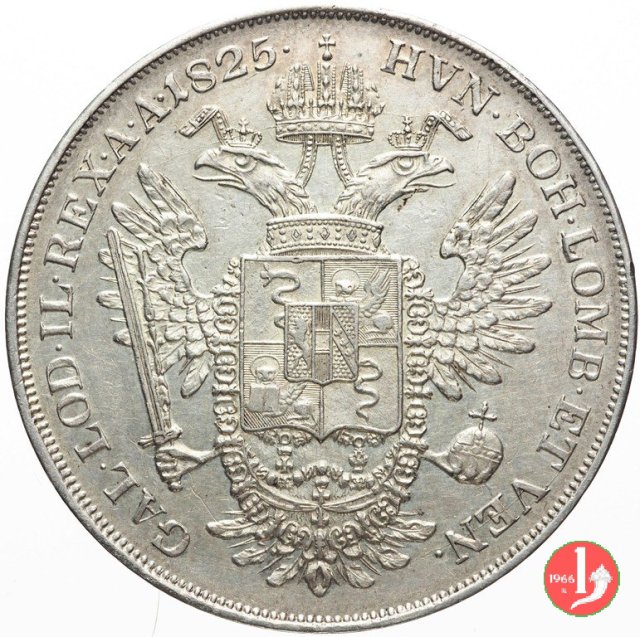 scudo nuovo da 6 lire 1825 (Milano)