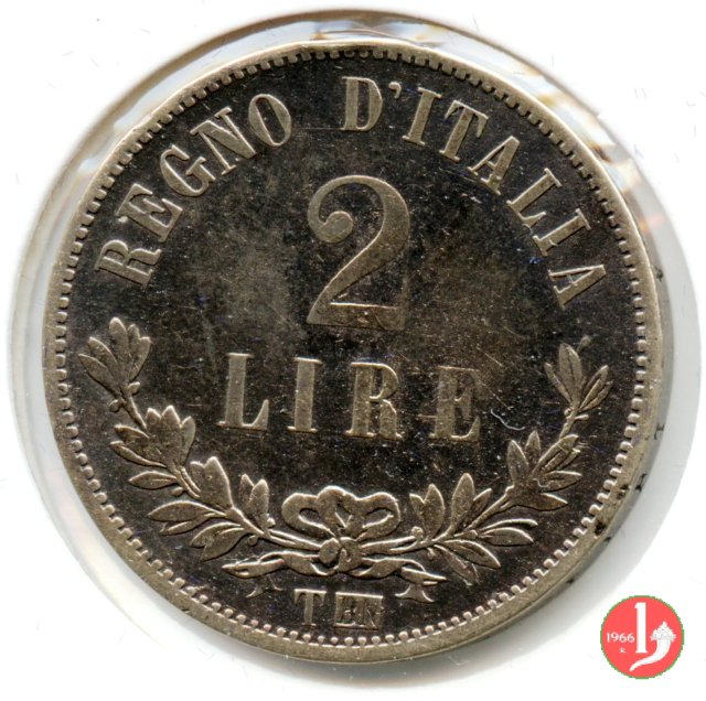 2 lire valore 1863 (Torino)