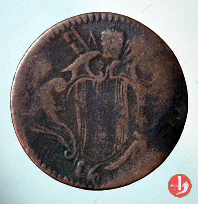 Mezzo baiocco CON ZECCA 1746 (Ravenna)