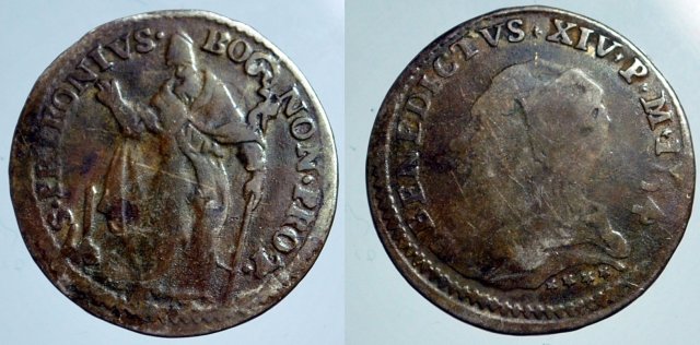 Muraiola da 4 bolognini 1754 (Bologna)