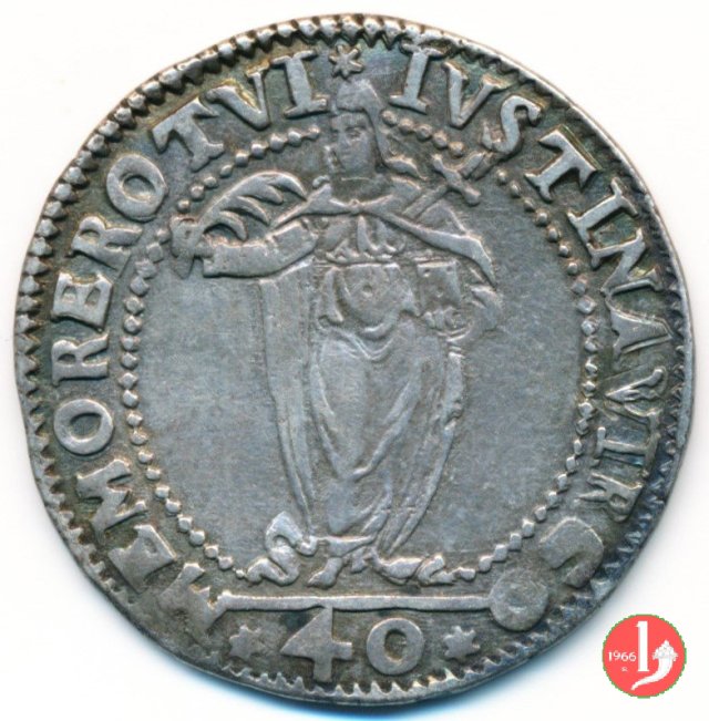 40 soldi con Santa Giustina 1570-1577 (Venezia)