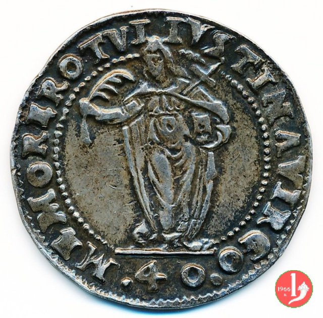 40 soldi con Santa Giustina 1577-1578 (Venezia)