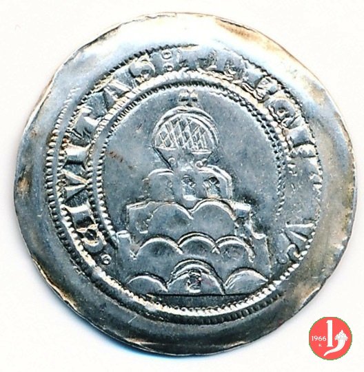 Denaro con tempio 1254-1280 (Trieste)