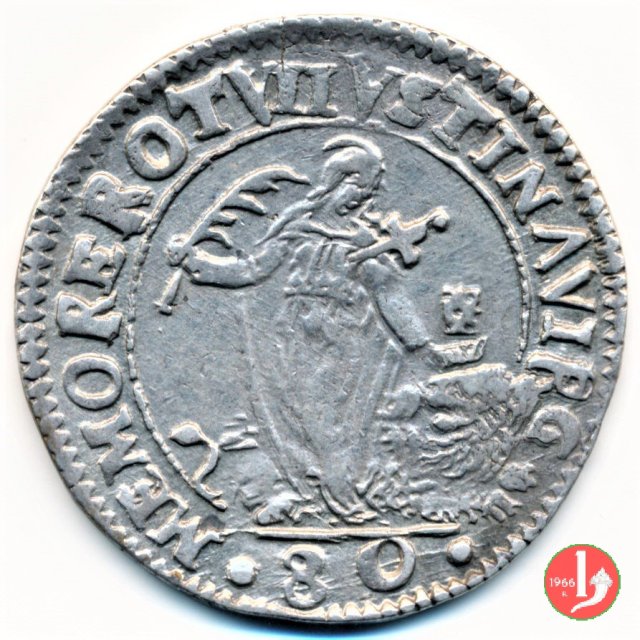 Mezza Giustina maggiore da 80 soldi 1578-1585 (Venezia)