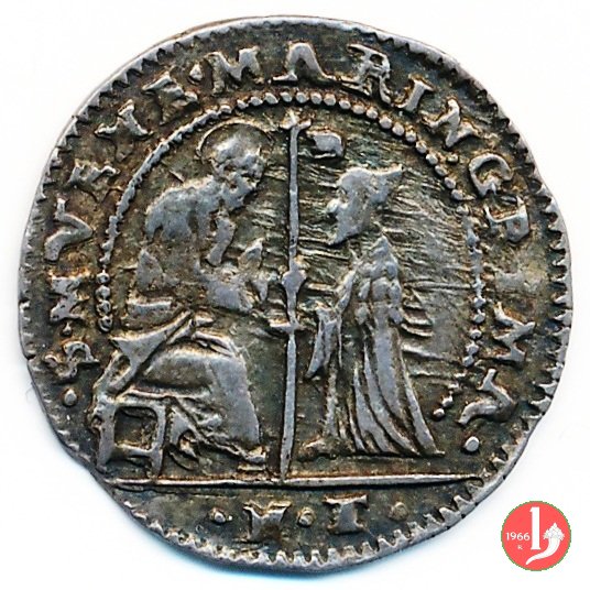 Sedicesimo di Giustina maggiore da 10 soldi 1595-1605 (Venezia)