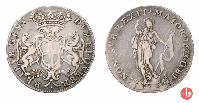 2 lire I serie 1673 (Genova)