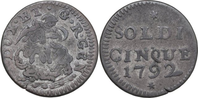 5 soldi 1792 (Genova)