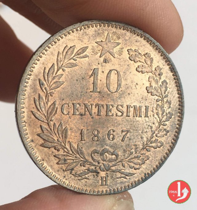 10 centesimi 1867 (Birmingham)