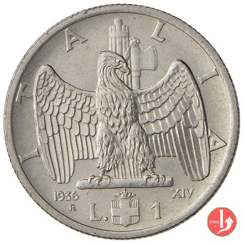 1 lira Impero 1936 (Roma)