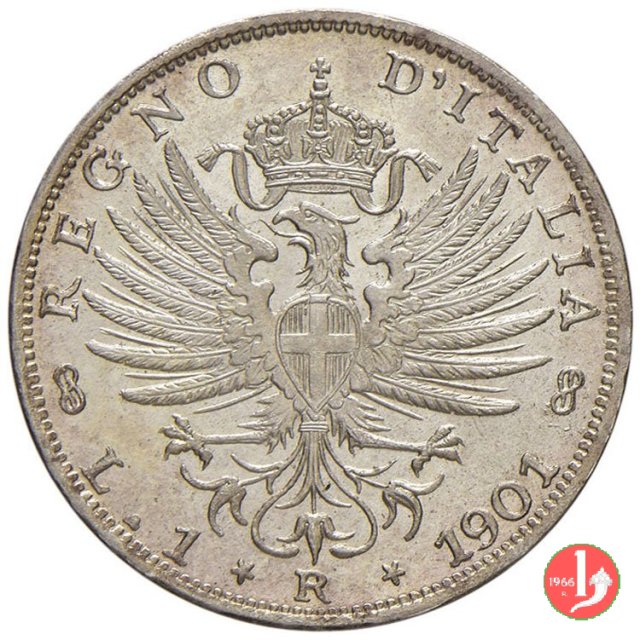 1 lira aquila sabauda 1901 (Roma)