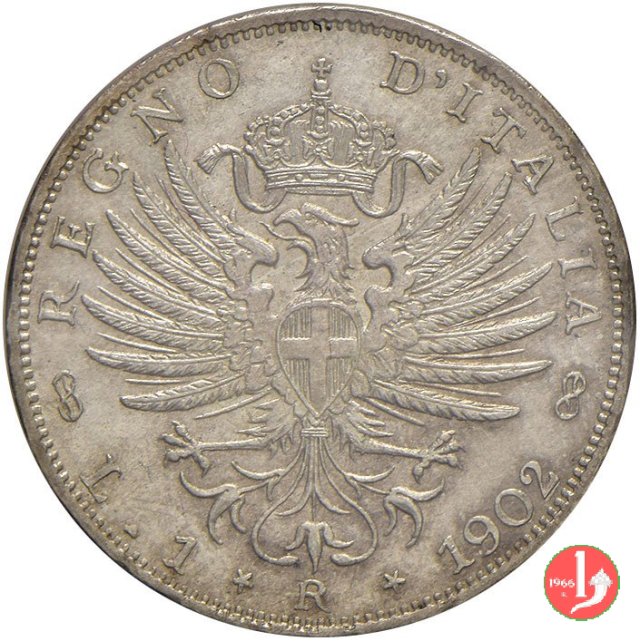 1 lira aquila sabauda 1902 (Roma)