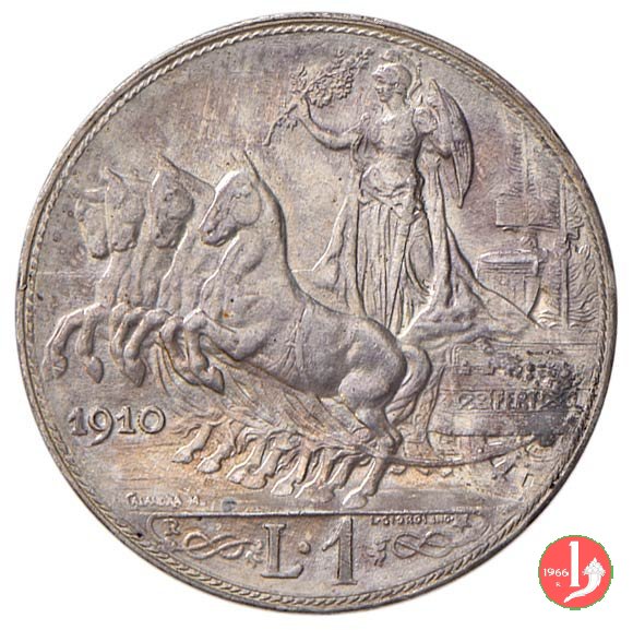 1 lira quadriga veloce 1910 (Roma)