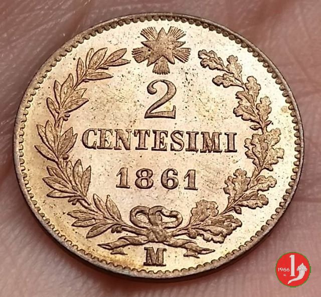 2 centesimi 1861 (Milano)