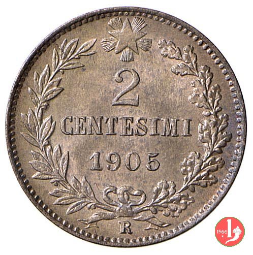 2 centesimi valore 1905 (Roma)