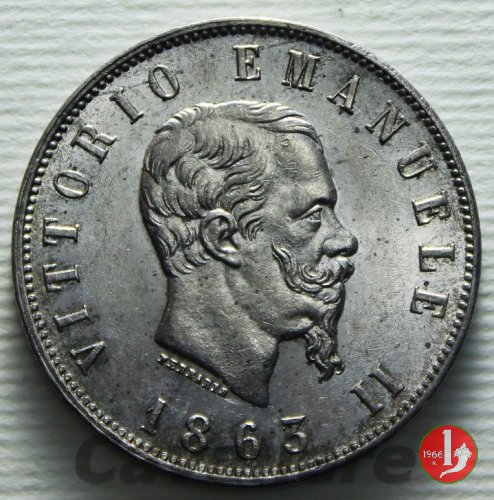 2 lire valore 1863 (Napoli)