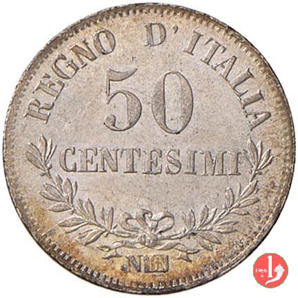 50 centesimi valore 1863 (Napoli)