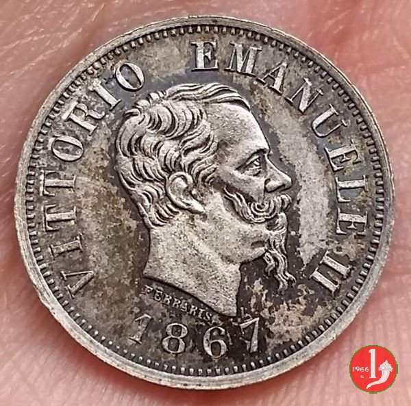 50 centesimi valore 1867 (Milano)