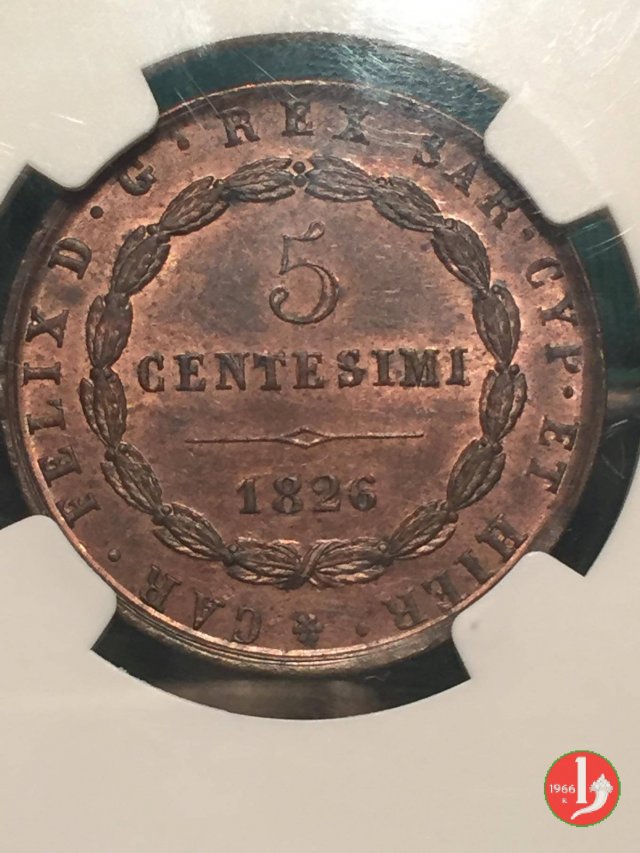 5 centesimi 1826 (Torino)