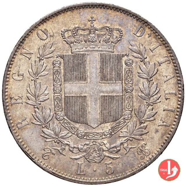 5 lire o scudo 1865 (Torino)