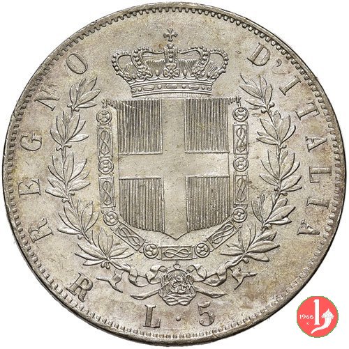 5 lire o scudo 1877 (Roma)