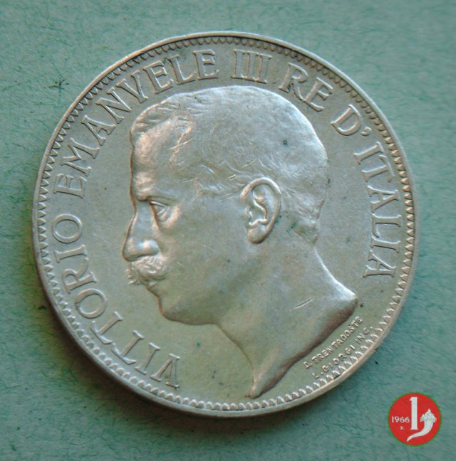 2 lire 50° Unità d'Italia 1911 (Roma)