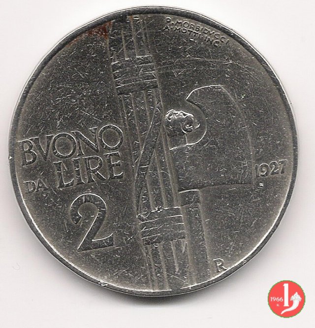 Buono da 2 lire 1927 (Roma)