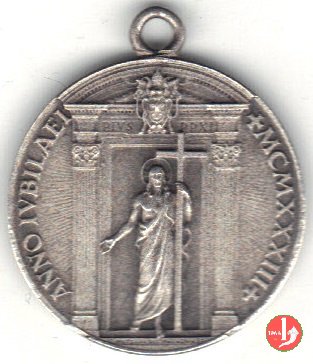 Giub. Str.- Cristo sulla Porta Santa 25mm 1933