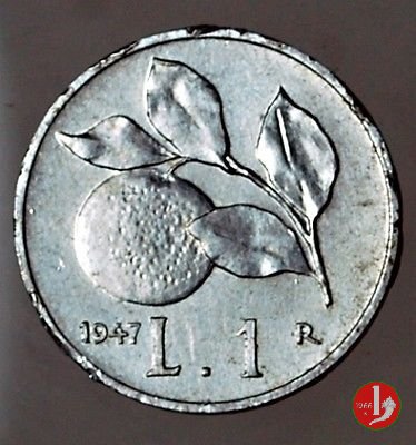 1 lira arancia 1947 (Roma)