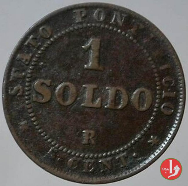 1 soldo o 5 centesimi 1866 (Roma)