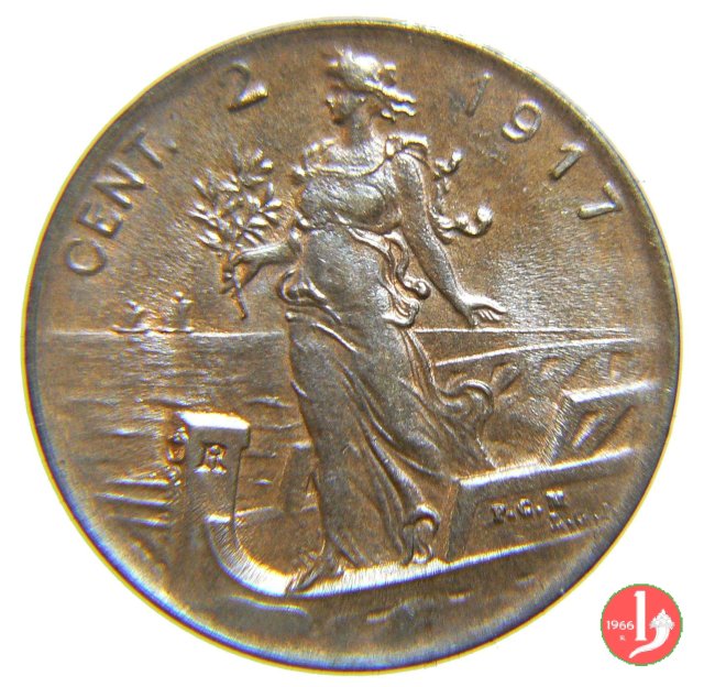2 centesimi prora 1917 (Roma)