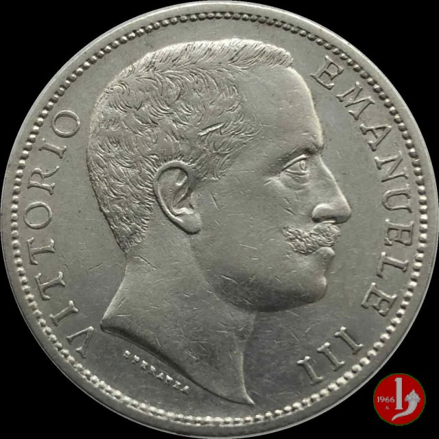 2 lire aquila sabauda 1902 (Roma)